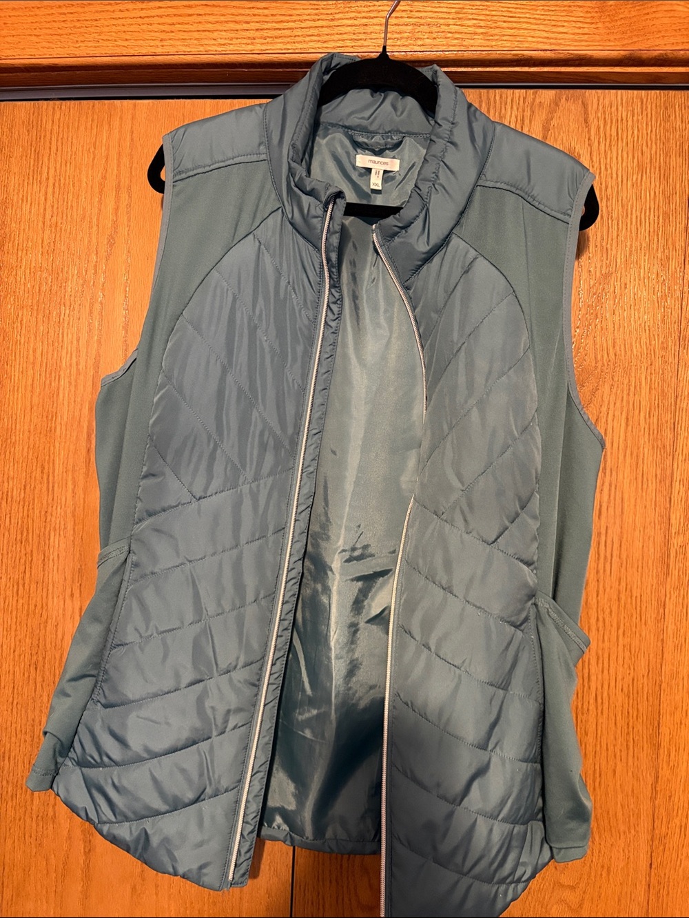 Maurices Slate Blue Quilted Sleeveless Vest